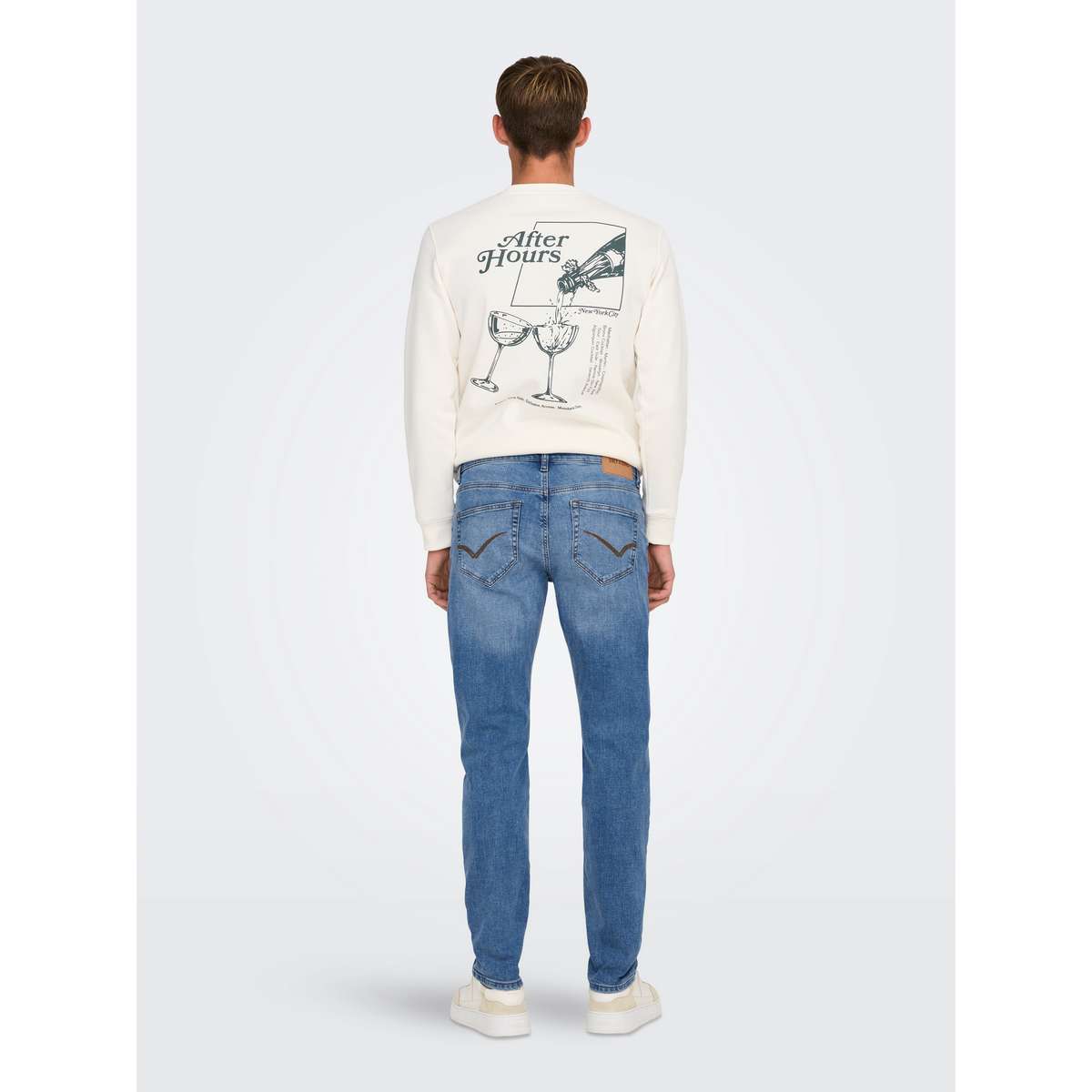ONLY & SONS MEN΄S WEFT REGULAR FIT COTTON JEANS BLUE